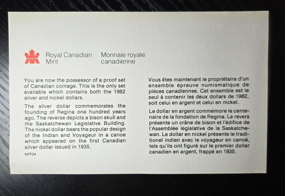 1982 Proof Set - Regina Centennial