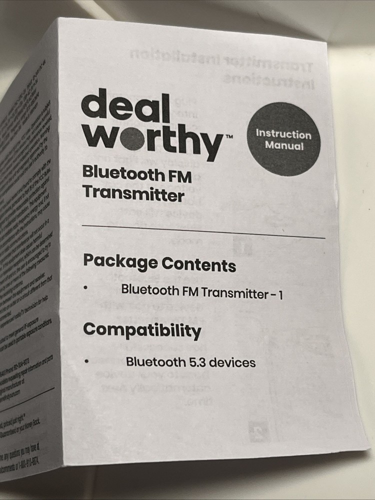 deal worthy Wireless Bluetooth FM Transmitter & Car Charger w/ 2 USB Ports