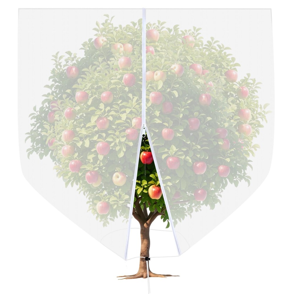 Large Fruit Tree Netting, 10x10Ft Insect Bird Barrier Netting with Drawstring...
