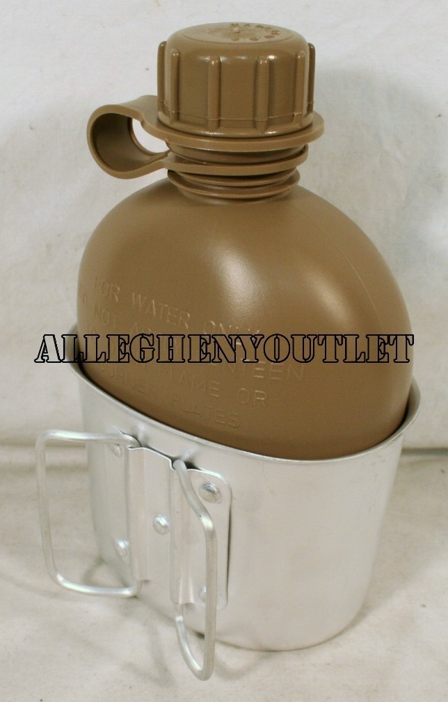 Aluminum GI Style 1 Quart Canteen Cup Butterfly Handle FITS 1QT PLASTIC CANTEEN