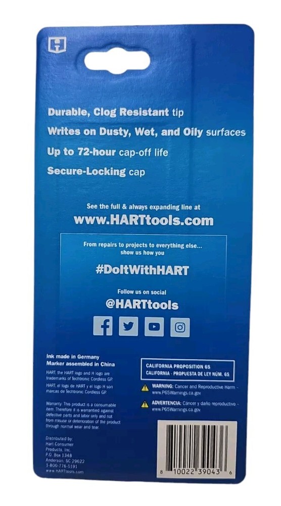 Marker Black Chisel Tip Permanent Construction Workshop Multi Surface 2 Pack