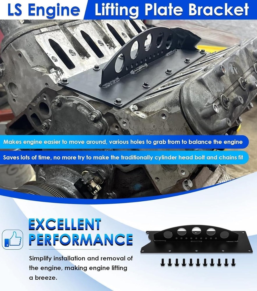 Precision LS Engine Lifting Plate for Easy Installation - Fits LS1, LS2, LS3