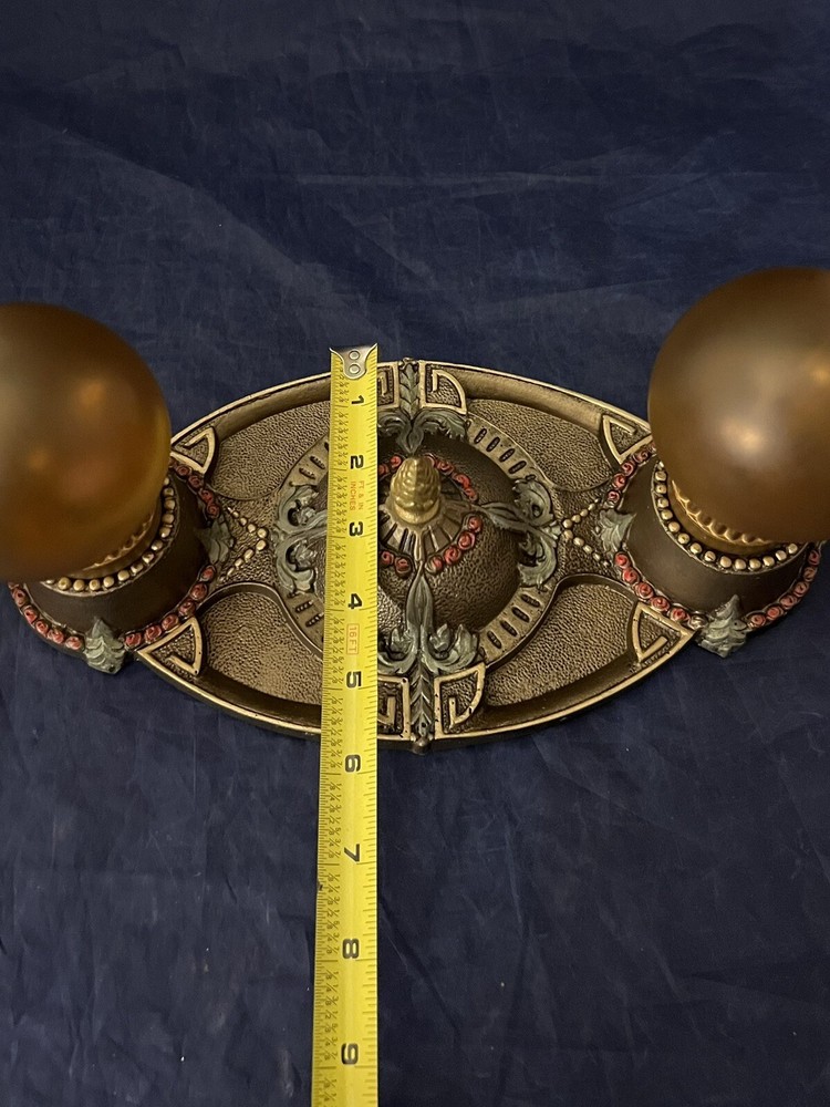 Rewired Single Flush Two Socket light Fixture beautiful Finish 16C