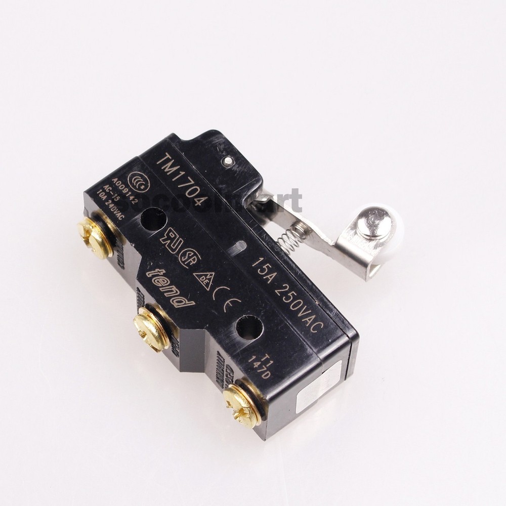 AC 250V 15A Short Hinge Roller Lever Momentary Micro Switch Microswitch PS