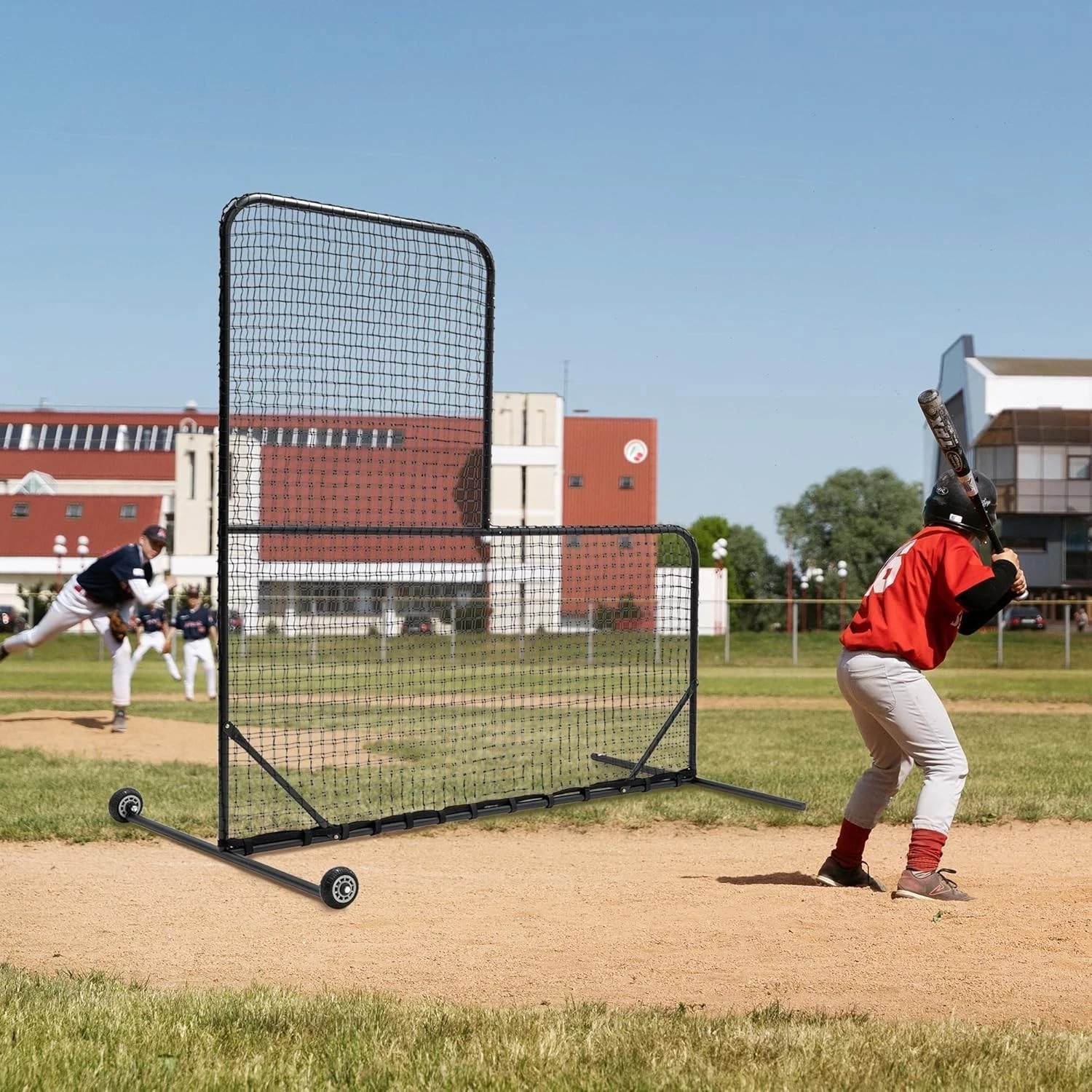 L-Shaped Hitting Cage, Baseball Hitting Net, Pitching and Hitting Protection Net