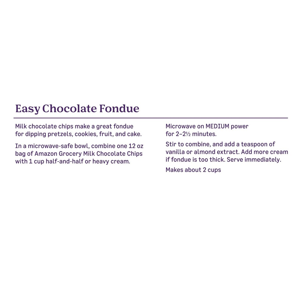 Milk Chocolate Chips 100% Real Chocolate, 12 Oz