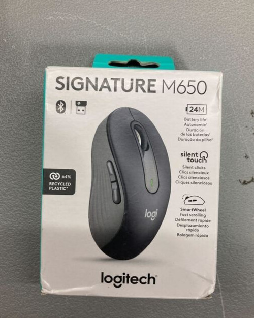 Logitech - Signature M650 Wireless Scroll Mouse with Silent Clicks - black