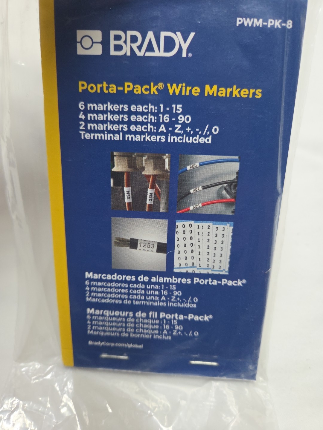 Brady Porta Pack Wire Markers PWM-PK-8 Terminal Markers Labels NEW