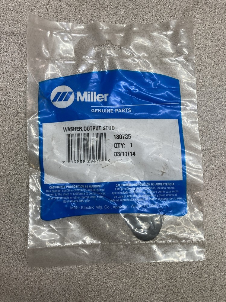 Miller 180735 Washer Output Stud. New Old Stock.