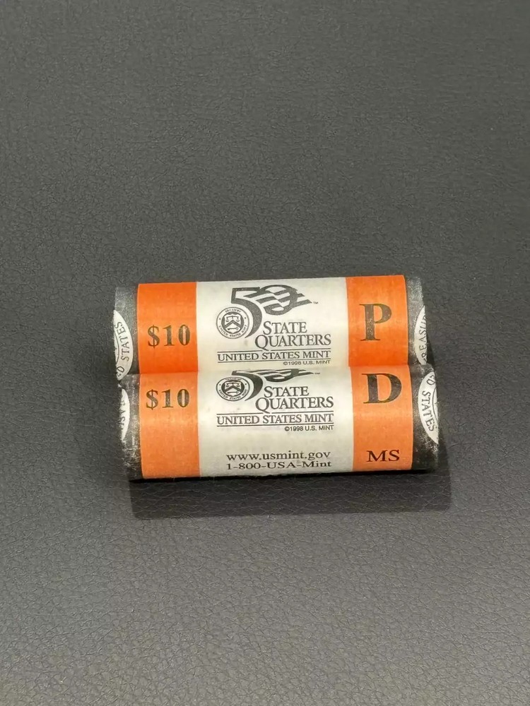 2002 P&D Mississippi State Quarters BU Mint Rolls