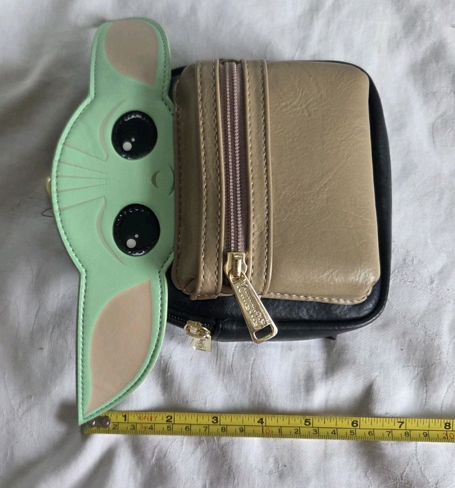 Disney Parks Loungefly Black Grogu Child Star Wars Backpack Wristlet Baby Yoda