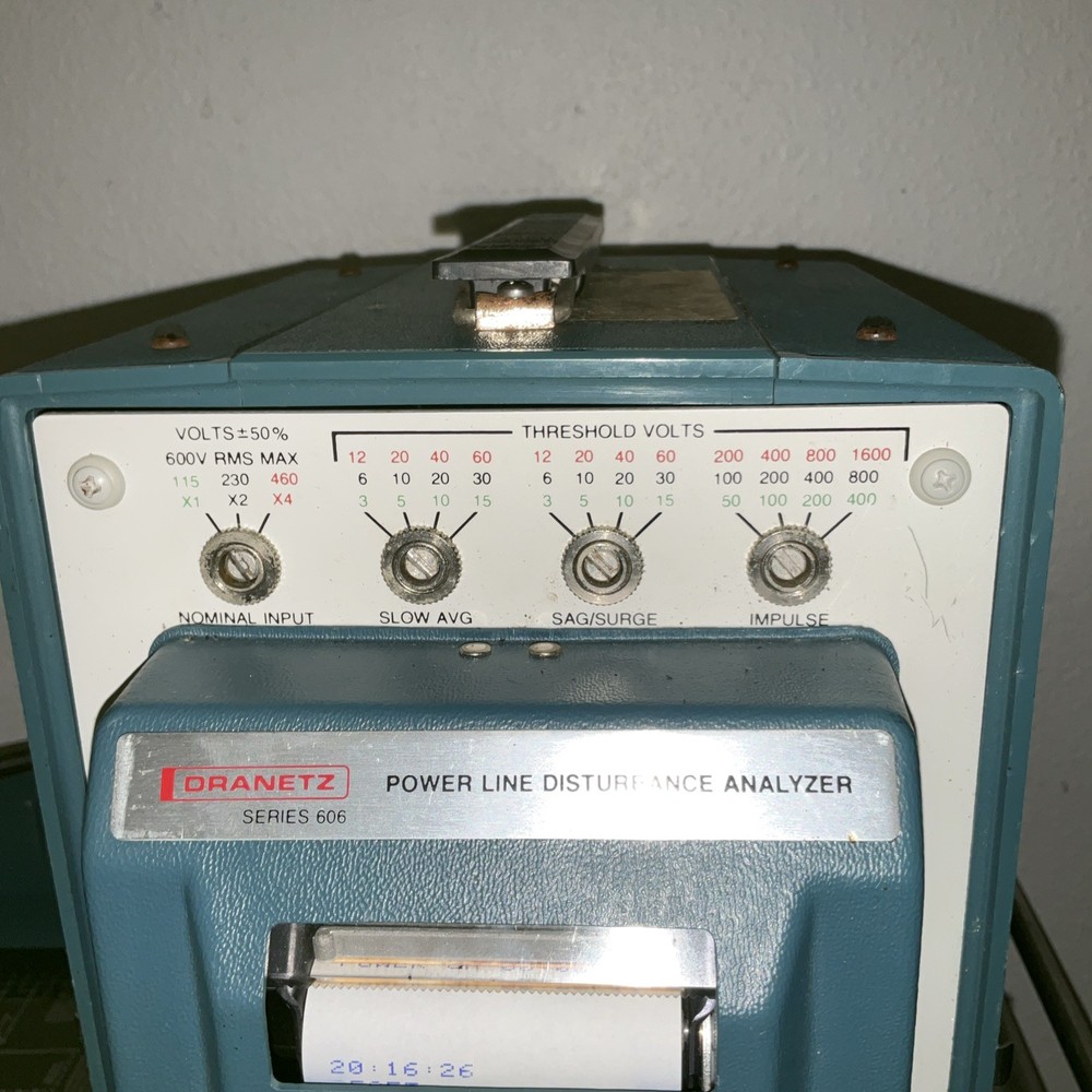 DRANETZ SERIES 606-1 UNIVERSAL DISTURBANCE ANALYZER With Printer