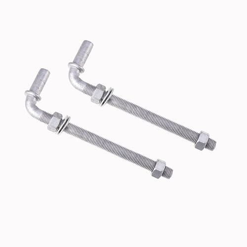 J-Bolt Post Hinge with 5/8" Hinge Pin Galvanized Post Gate Hinge for 8" (2 Pcs)