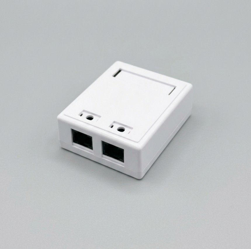 CAT5e SURFACE MOUNT BOX 2-PT WHITE