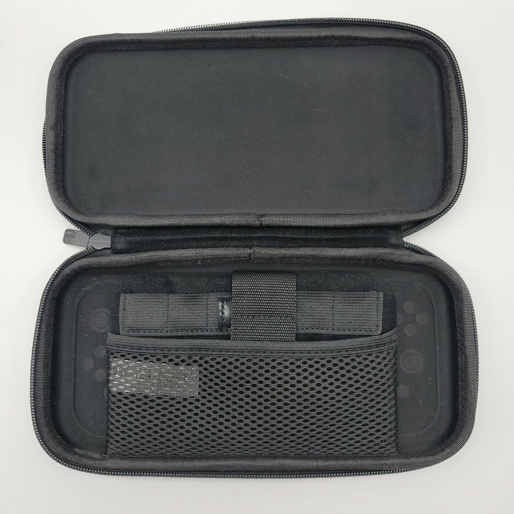 Nintendo Switch Carrying Case Black & Grey w/ Mesh Pocket and Internal Strap