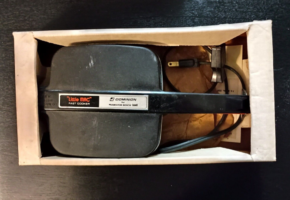 Vintage LITTLE MAC 60 Second Burger Maker Machine Fast Cooker**Untested**