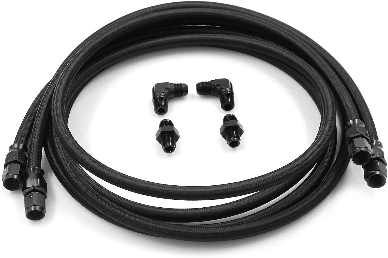 7 Ft 6AN transmission cooler lines Compatible with 4L60 700R4 TH350 TH400