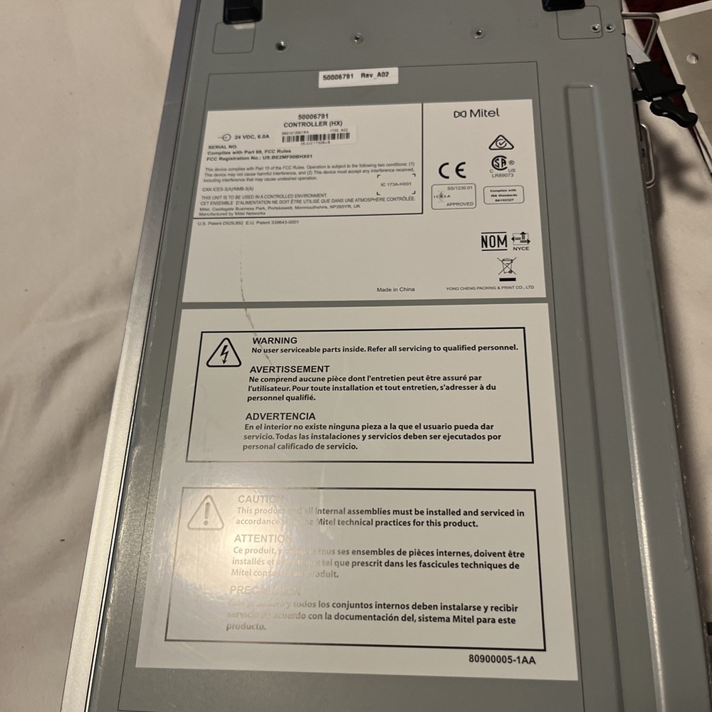 Mitel 5000HX Controller Module Phone Processor Mitel 580.10 No Compact Flash Crd