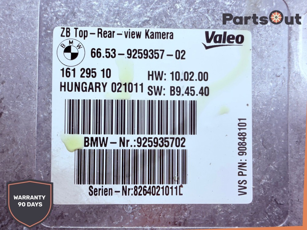 09-13 BMW X5 X6 Rear Side View Backup Camera Control Module Unit 9259357 Oem