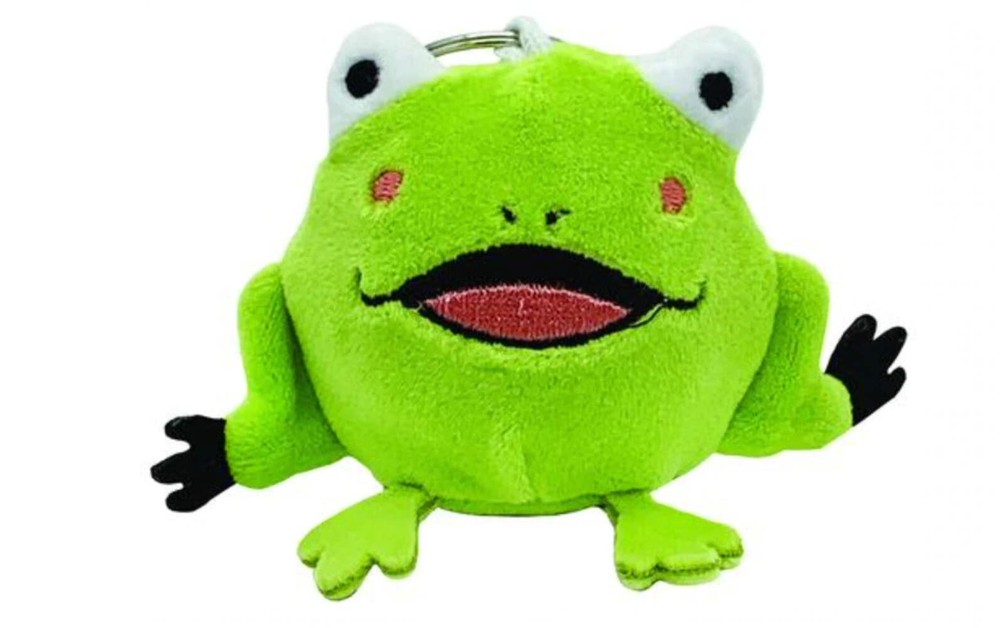 Cutie Creatures Frog Squeezy Bead Plush Ball Keyring