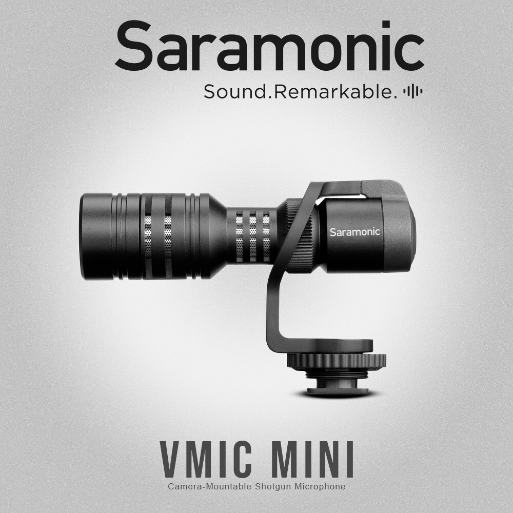 Saramonic Vmic Mini Ultra Compact Camera-Mountable Shotgun Microphone Bundle
