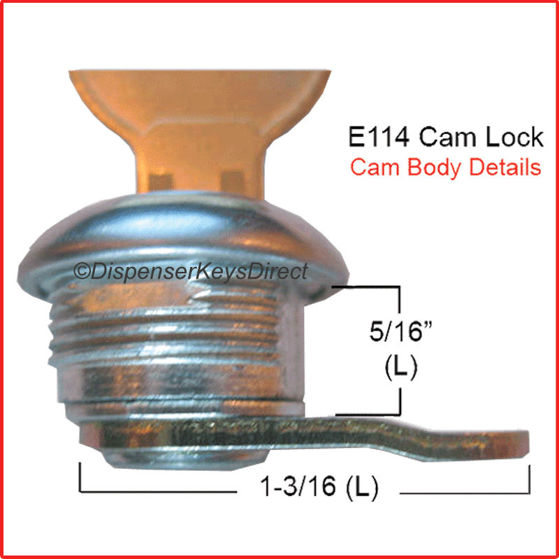 ASI - E114 Cam Lock Set "#L-001" - (4/pack.)