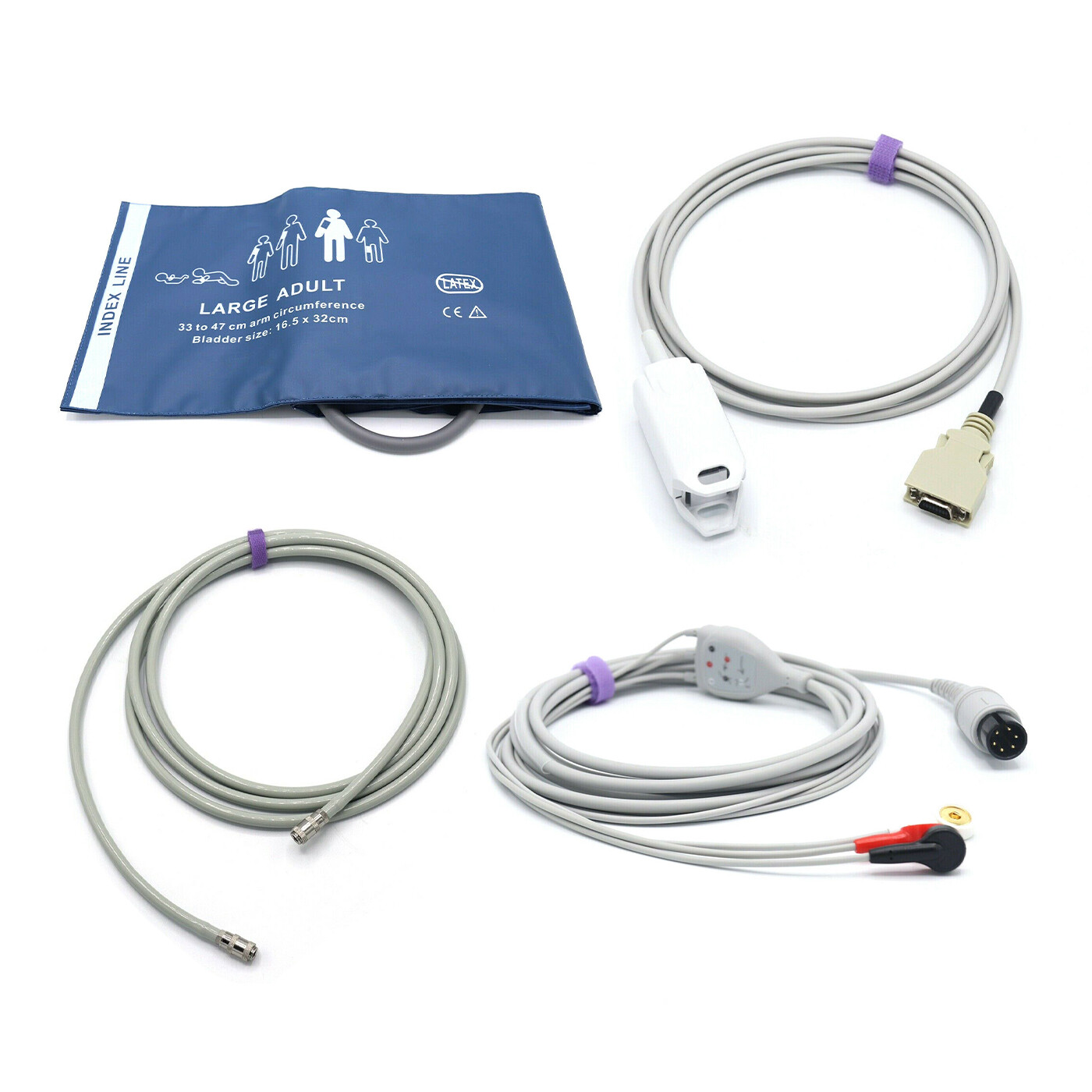 Mindray Accessories Bundle - Cuff, Hose, SpO2 Masimo, ECG - Same Day Shipping
