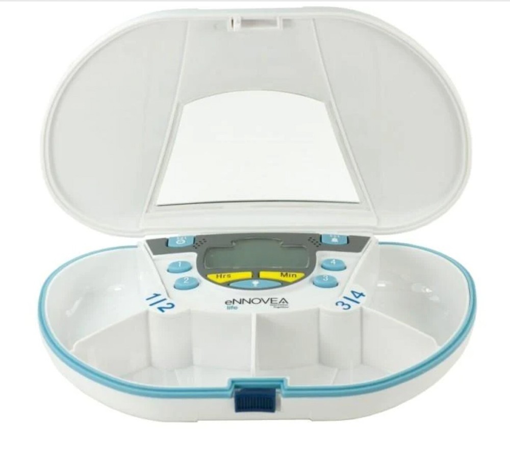 VitaCarry advanced pill case 4 Compartment With 4 Alarm Vibrating Timer