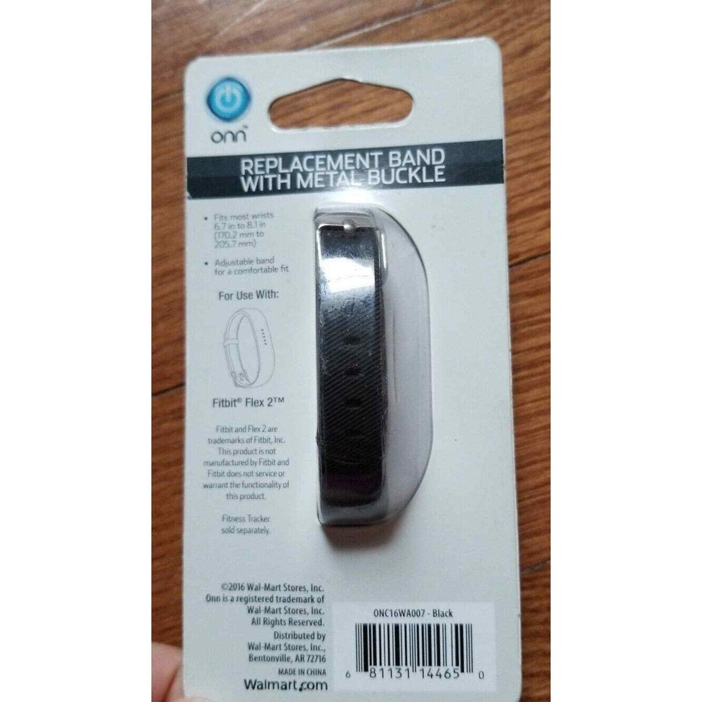 ONN Adjustable Replacement Band for use with Fitbit Flex 2 Black
