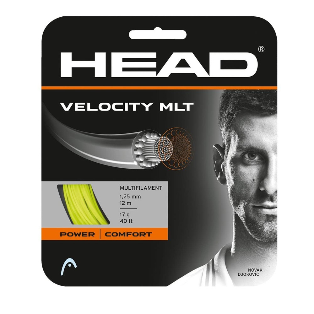 Tennis String 16G Yellow  HEAD Velocity MLT High Performance String