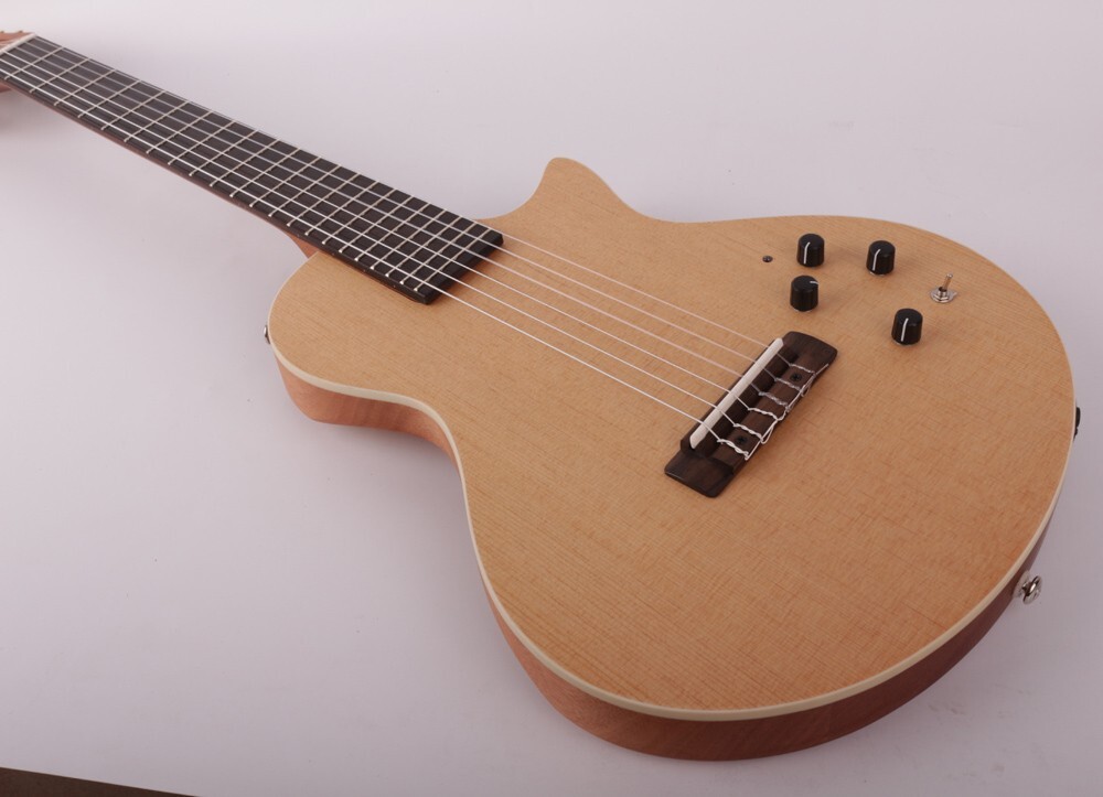 nylon string electric classical guitar travel portable built in effect