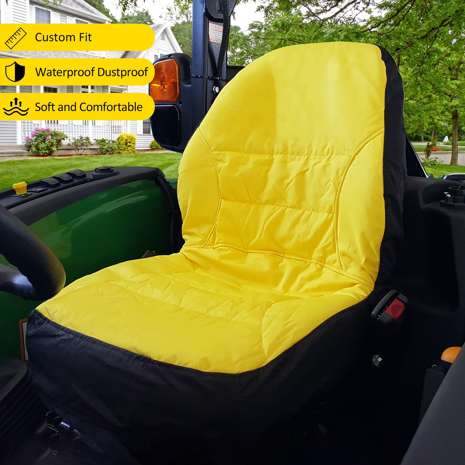 LP95233 Large 18" Compact Utility Tractor Seat Cover Compatible with John Deere