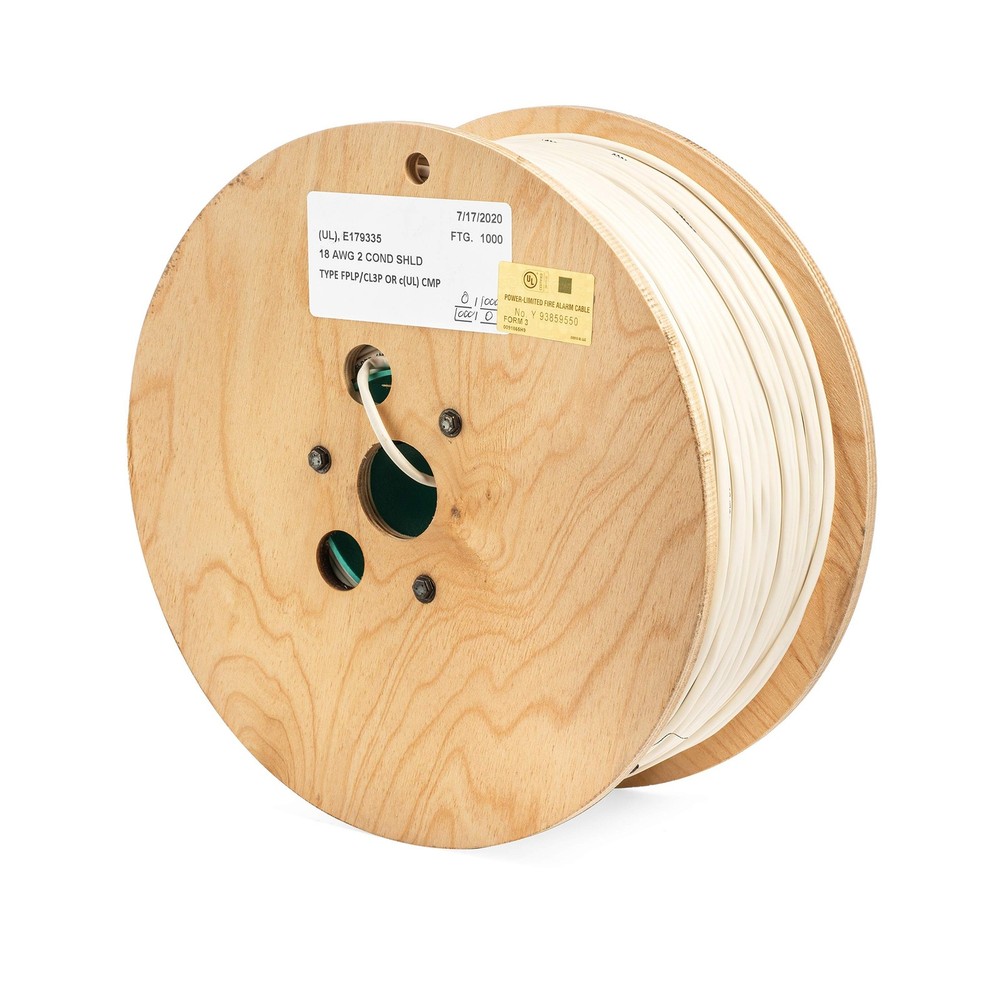 18 AWG 2 Conductor (UL) Certified 100% Copper Type CMP Plenum Rated Shielded ...