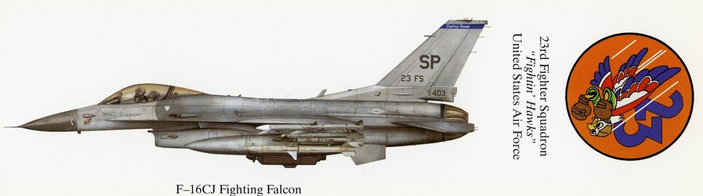F-16CJ - 23rd FIGHTER SQUADRON  BOOKMARK