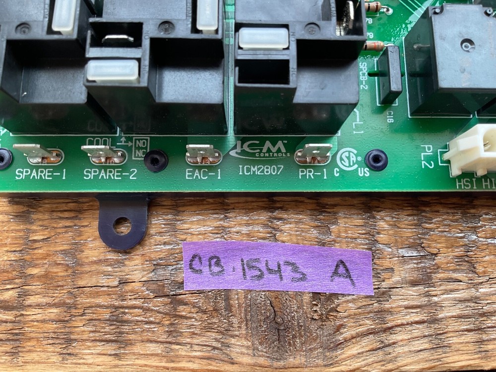 Furnace Control Circuit Board ICM2807 ICM Controls