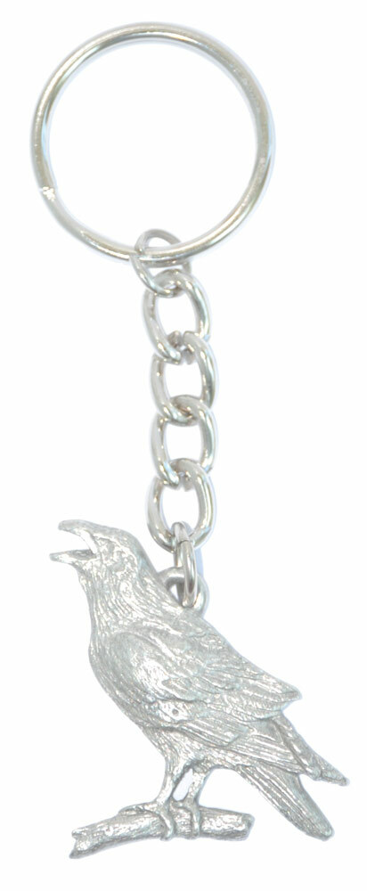 Crow/Raven Pewter Keychain