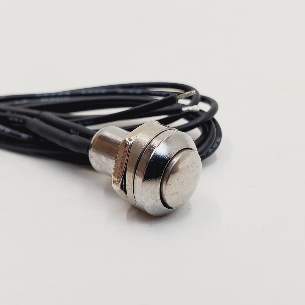 Momentary Push-Button Switch for Motorcycle Handlebars or Flat Surfaces