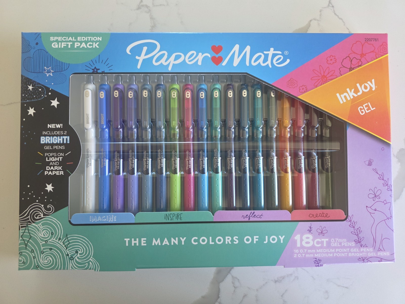 Paper Mate InkJoy 18pk Gel Pens 0.7mm Medium Tip Multicolored Gift Pack New