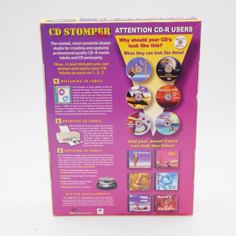 CD Stomper Pro CD Labeling System PC or Mac