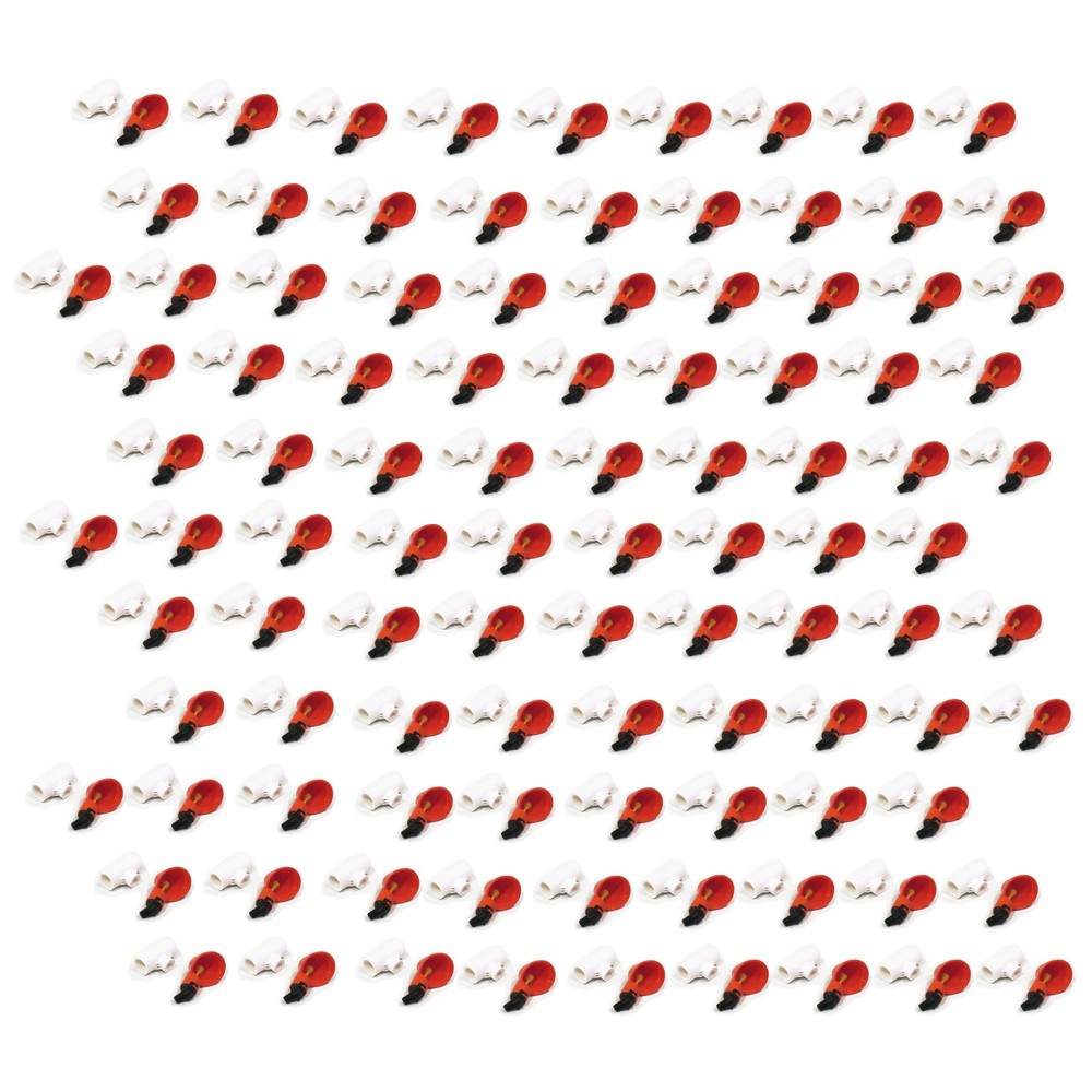 (100-Pack) Poultry Water Drinking Cup & PVC Fitting Chicken Automatic Drinker