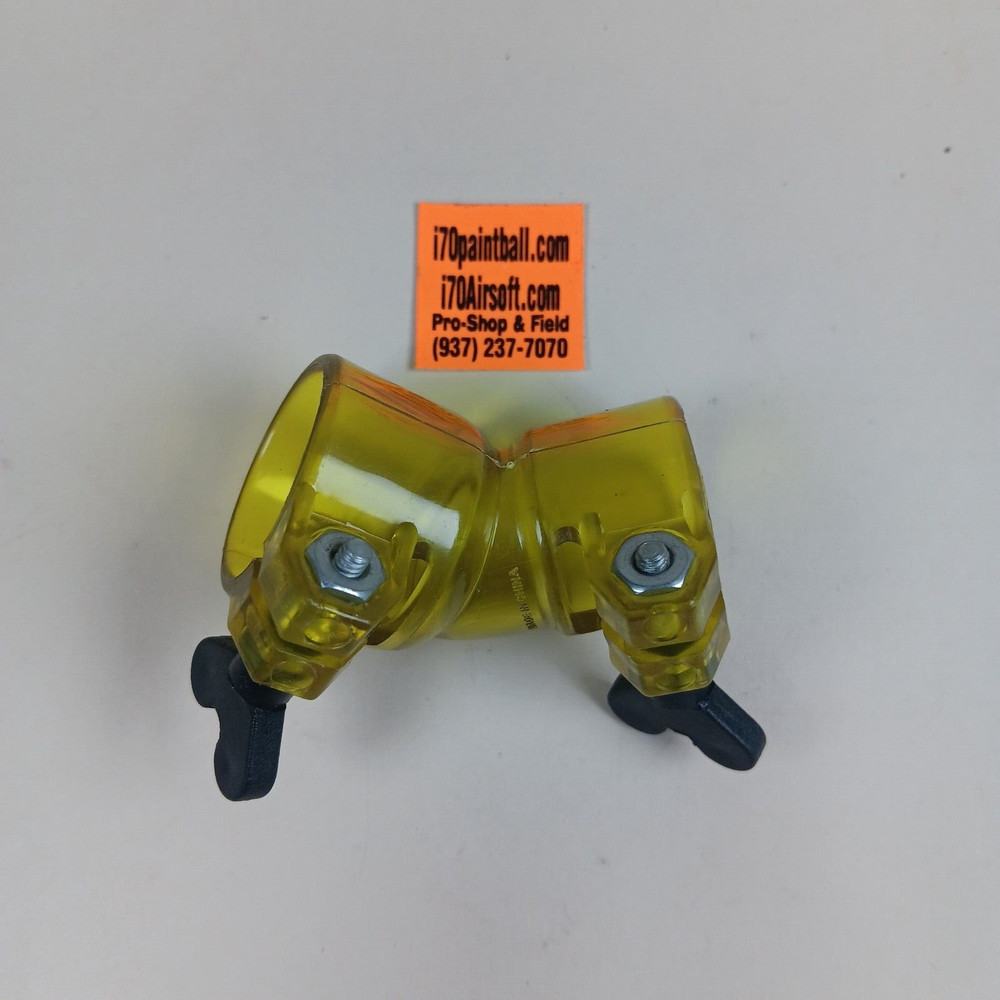 Yellow Spinloader Adjustable Hopper Feed Neck / Hopper Adapter / Elbow (x3)