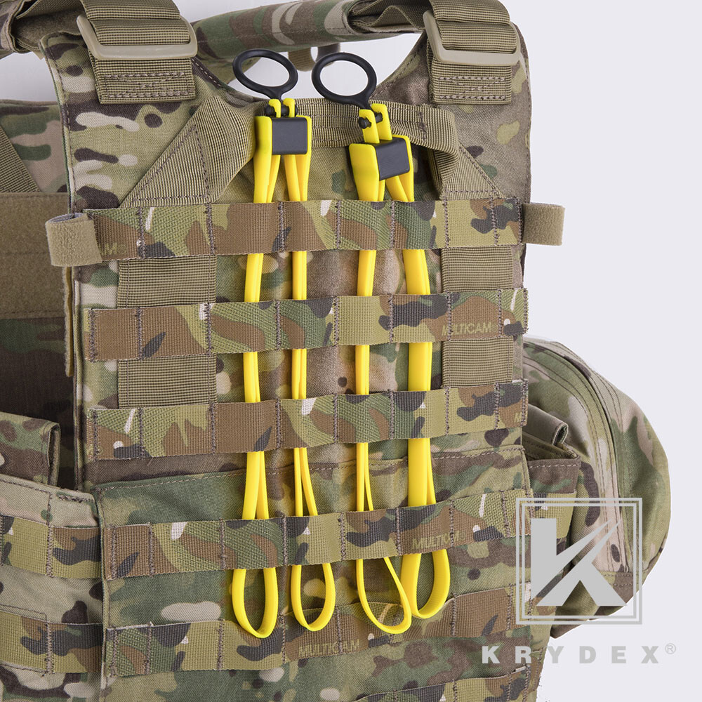 KRYDEX 3PCS Tactical Tri-fold Disposable Restraints Plastic Handcuff Strap Black