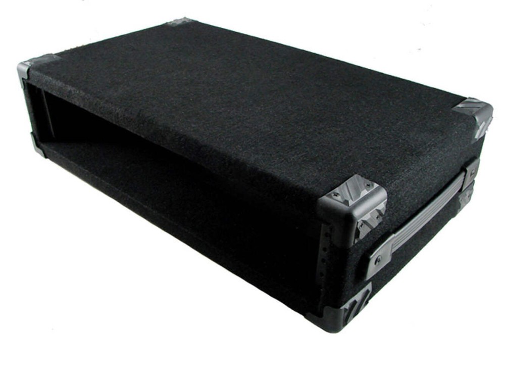 PROCRAFT 2U 12" Deep Rack Case in Black Carpet Wrap - Side Handle w/ Rack Screws