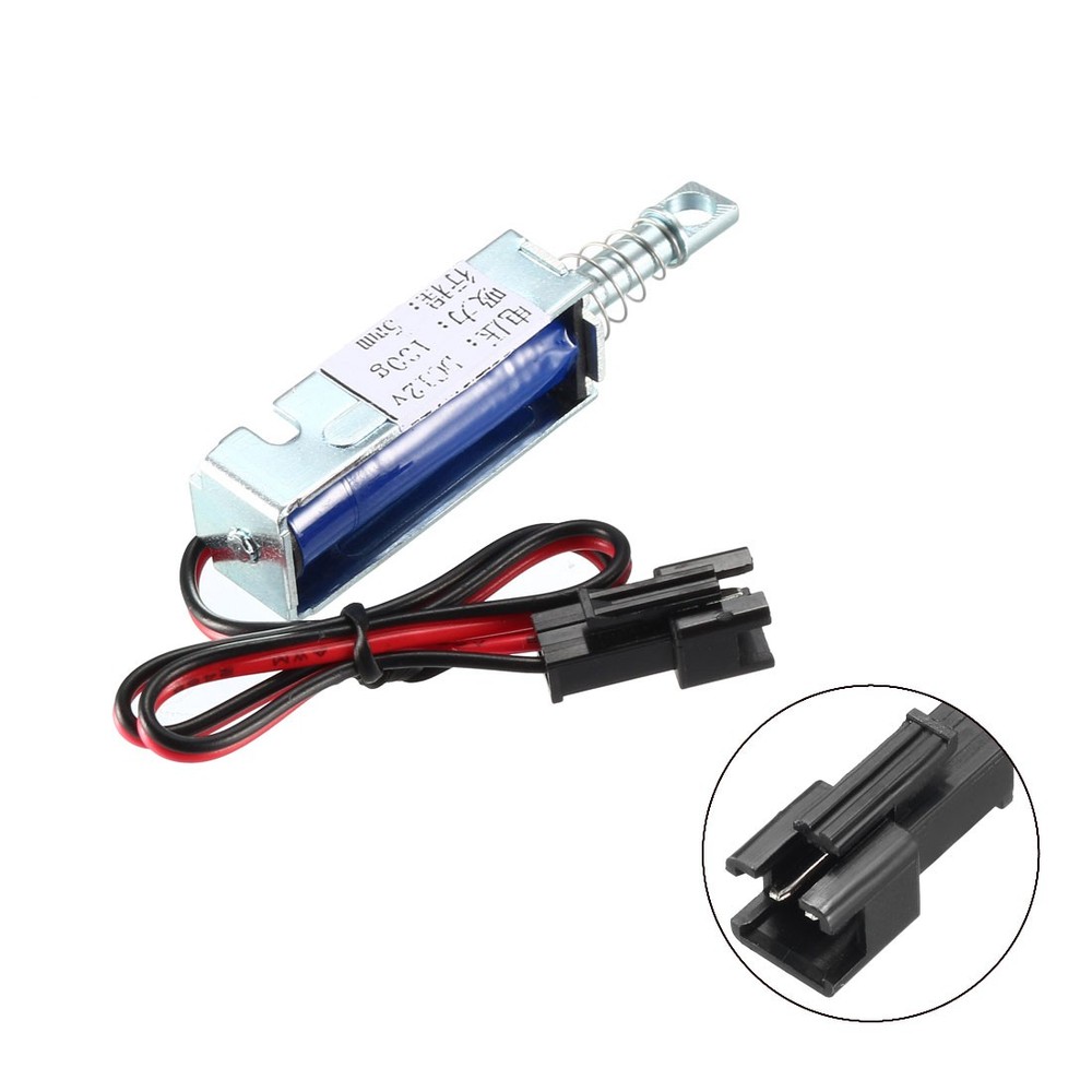 DC 12V 2A 5mm Pull Type fit Electric Lock Electromagnetic Solenoid Lock