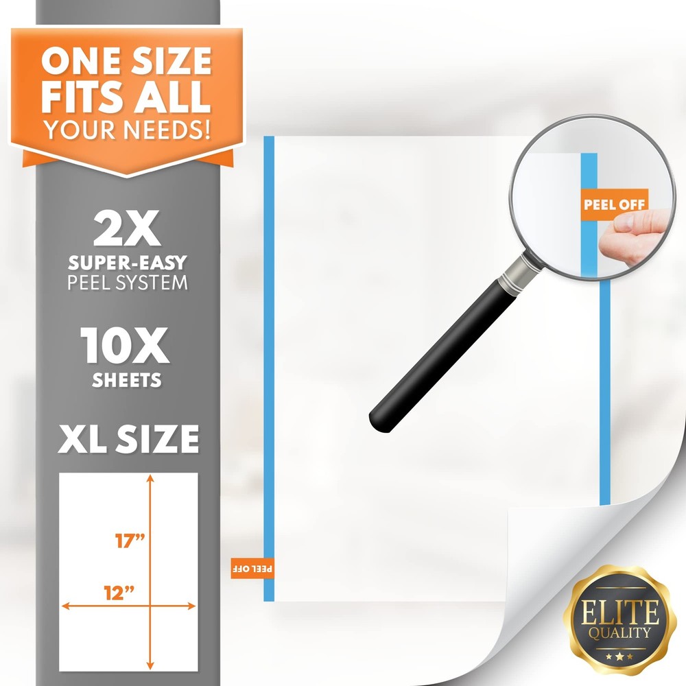 Invisible Couch Protector Sheets 10 Extra Large Clear Durable Customizable