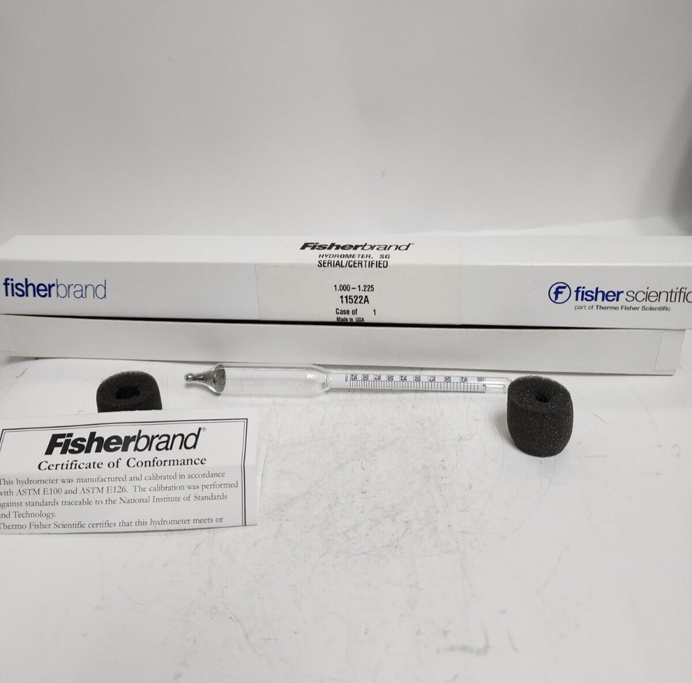 FISHERBRAND HYDROMETER 11522A SPECIFIC GRAVITY