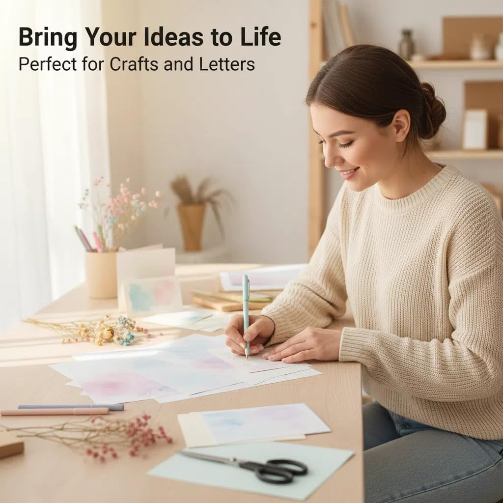 96 Sheets Double-Sided Scrapbook Paper 8.5 X 11 In, Colorful Decorative Printer