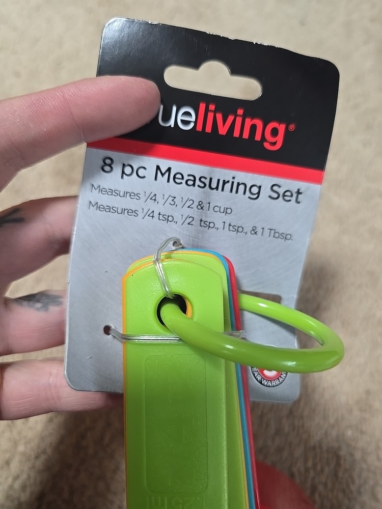 True Living 8 Pc Measuring Set Multi Color