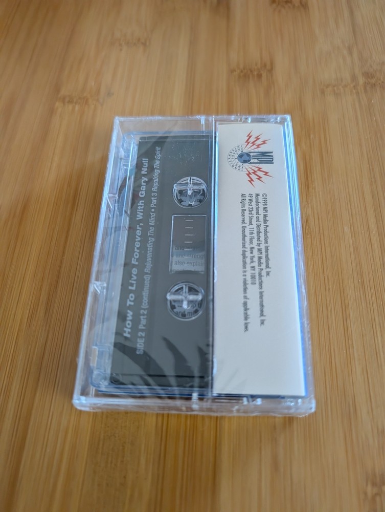 How To Live Forever, with Gary Null, cassette, NEW UNOPENED