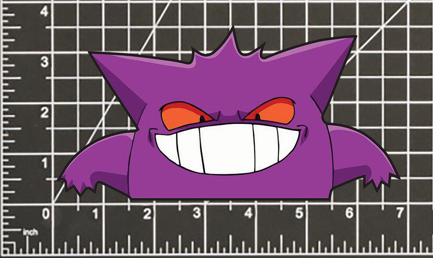Gengar POKEMON STICKER DECAL -Hands Down Peeker Peeking- 4 Different Sizes